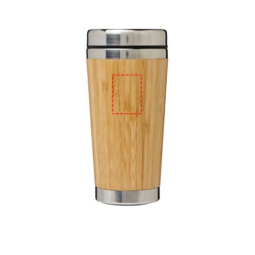 Bambus 450 ml beker met buitenzijde van bamboe