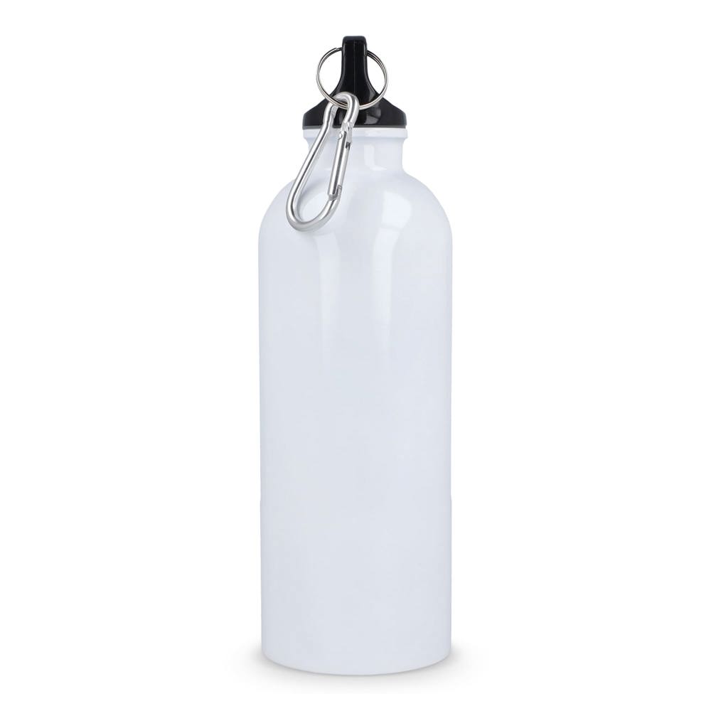 Gerecycled RVS Enkelwandige fles met Karabijnhaak 500ml