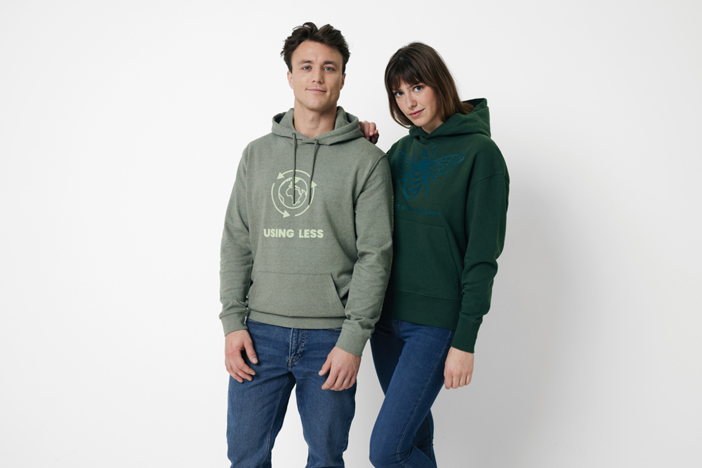 IQONIQ Yoho gerecycled katoen relaxed hoodie - met logo of onbedrukt bestellen