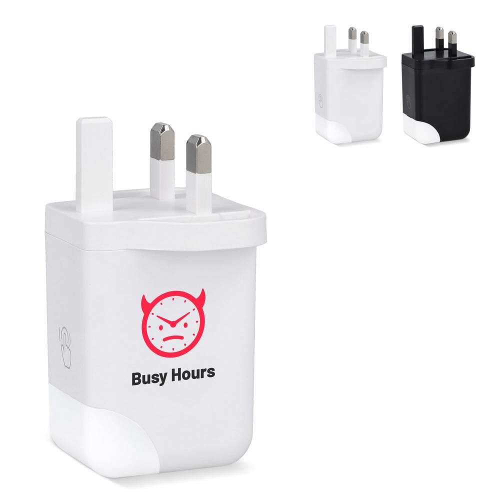 Xoopar ICE-G 65W GaN Adapter met UK Plug - bedrukt of onbedrukt verkrijgbaar