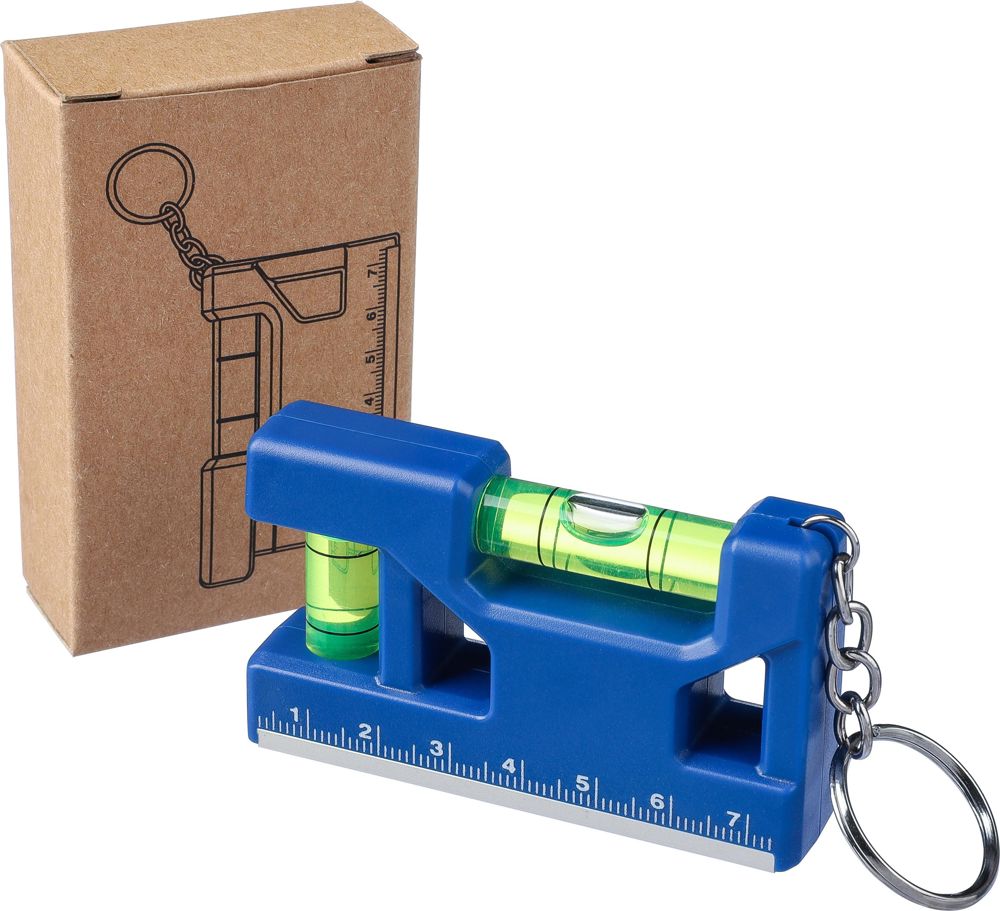Gerecycled ABS sleutelhanger met waterpas Indira