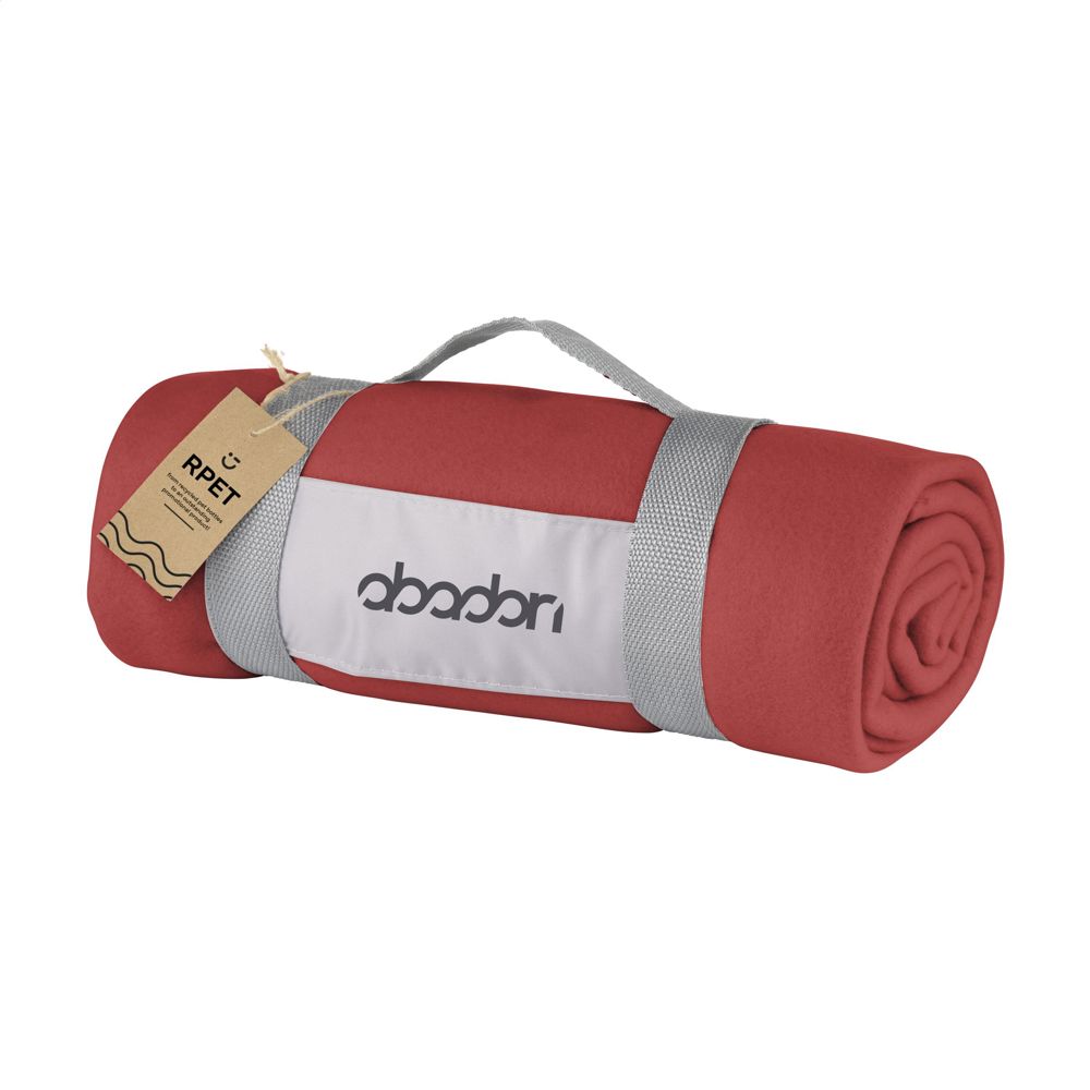 SuperSoft RPET (180 g/m²) fleecedeken - voor bedrijven en relatiegeschenken - Rood