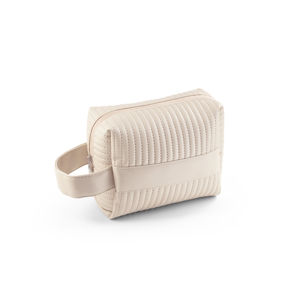 GILI. PU-handtas (21% gerecycled PU en 30% gerecycled polyester) - met logo of onbedrukt bestellen - beige