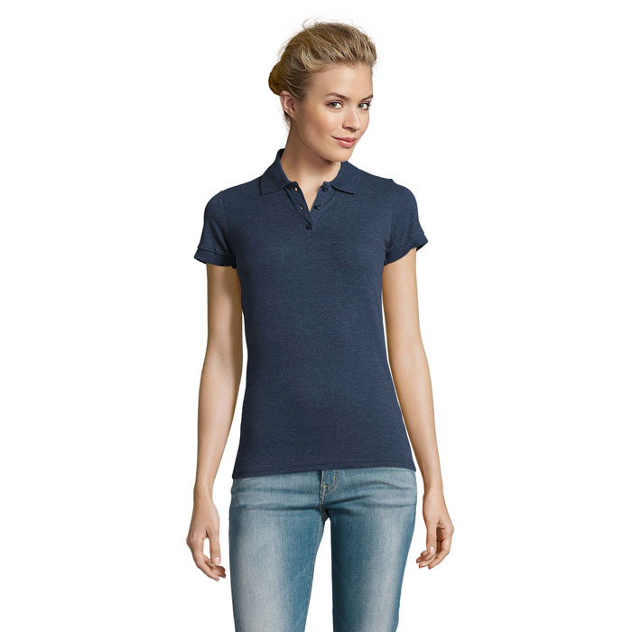 PERFECT WOMEN - PERFECT dames polo 180g - kopen of bedrukken - Heather Denim