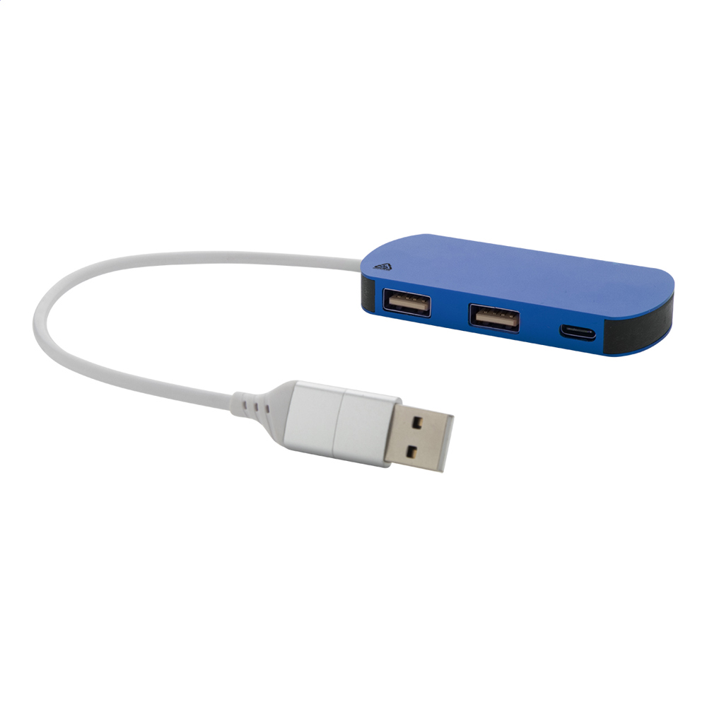 Raluhub - USB hub - voor bedrijven en relatiegeschenken - blauw