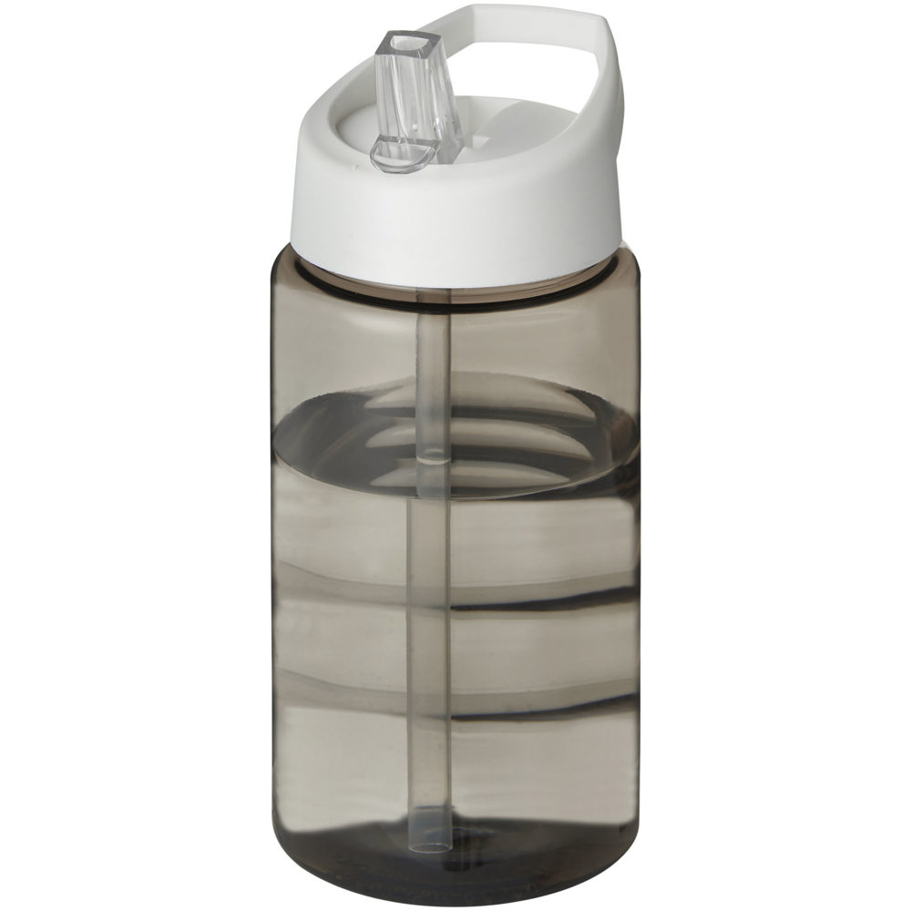 H2O Active® Bop 500 ml sportfles met tuitdeksel - met logo of onbedrukt bestellen - Houtskool, Wit
