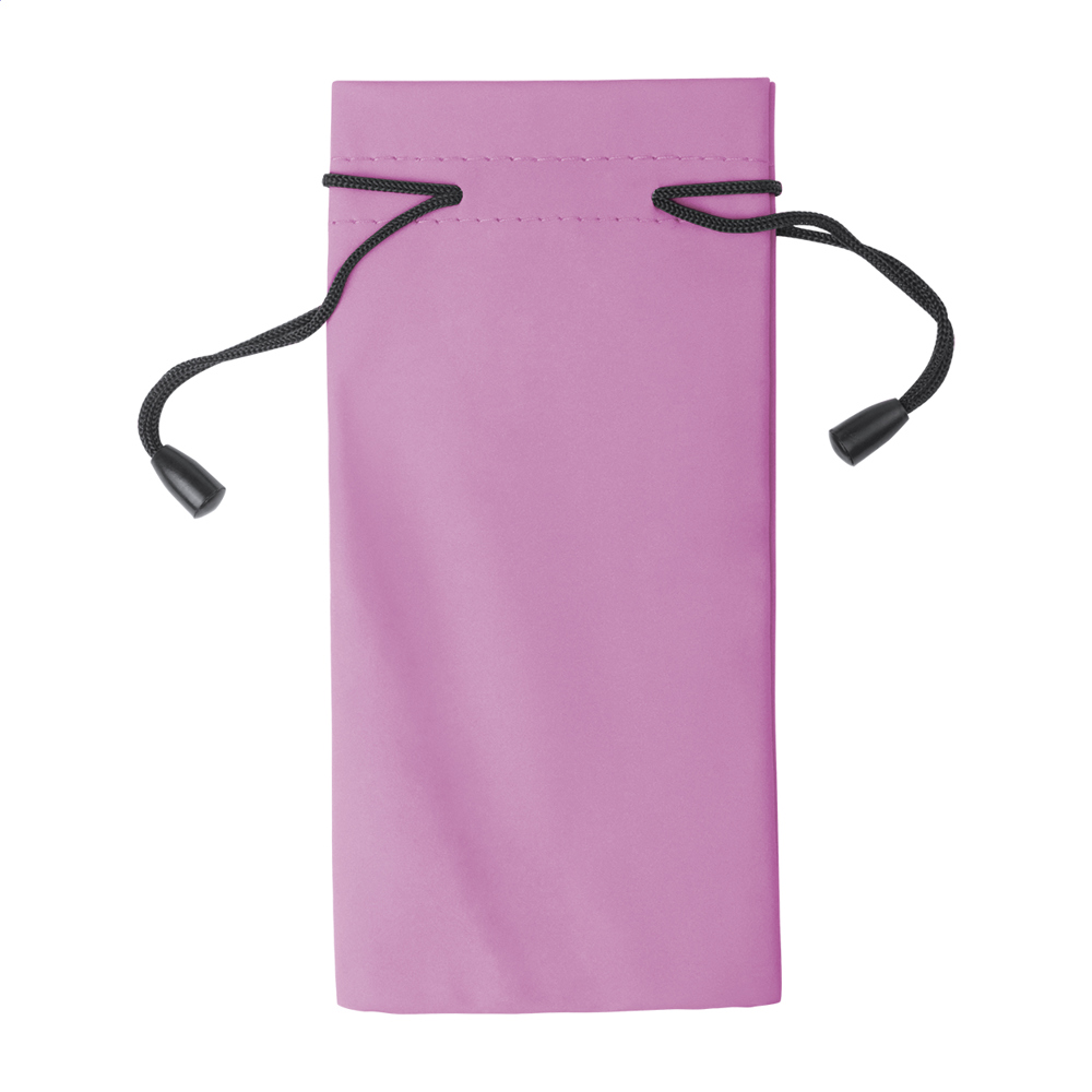 Stringa - etui voor zonnebril - bedrukt of onbedrukt verkrijgbaar - fuchsia/zwart
