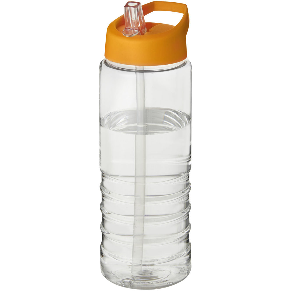 H2O Active® Treble 750 ml sportfles met tuitdeksel - met logo of onbedrukt bestellen - Transparent, Oranje