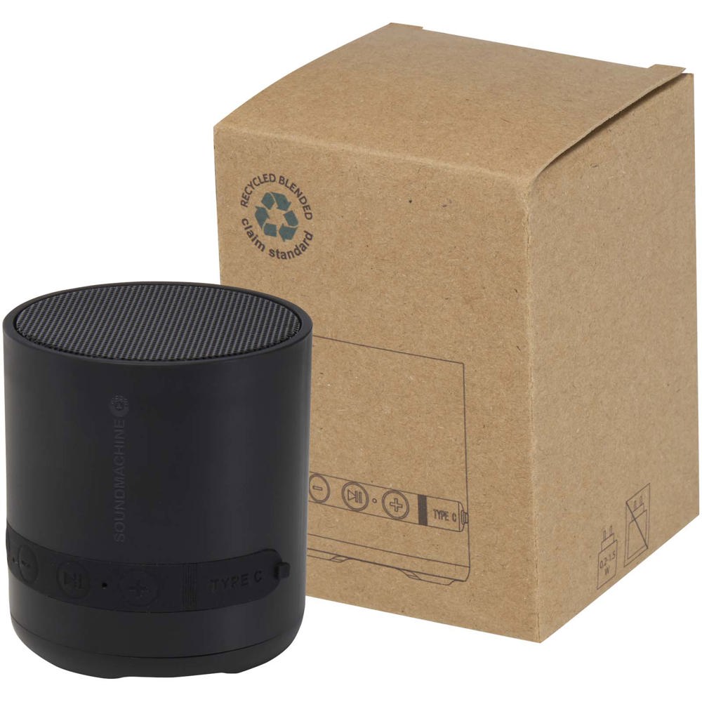 Hunor draadloze speaker van 3 W van gerecycled plastic
