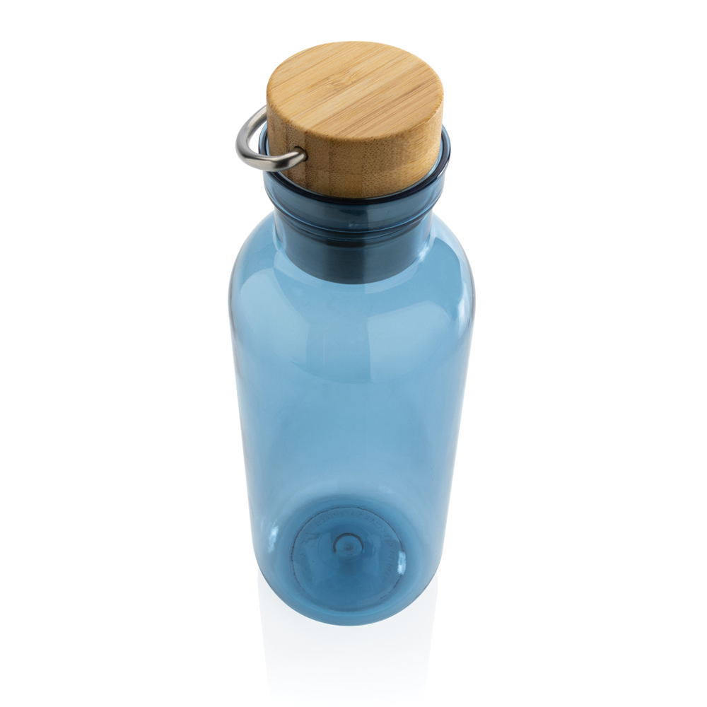 RCS recycled PET fles met bamboe deksel en handvat