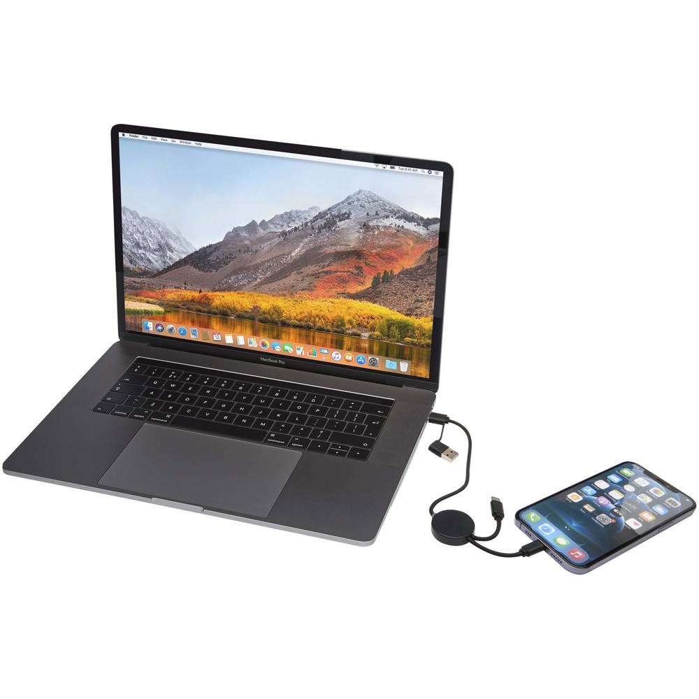 Citala 5-in-1 30 cm datasynchronisatie- en 27 W snellaadkabel van gerecycled plastic