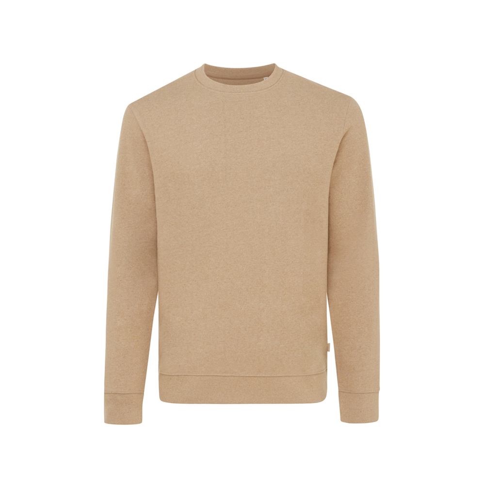 IQONIQ Denali gerecycled katoen sweater ongeverfd - voor bedrijven en relatiegeschenken - heather brown (± PMS heather brown)