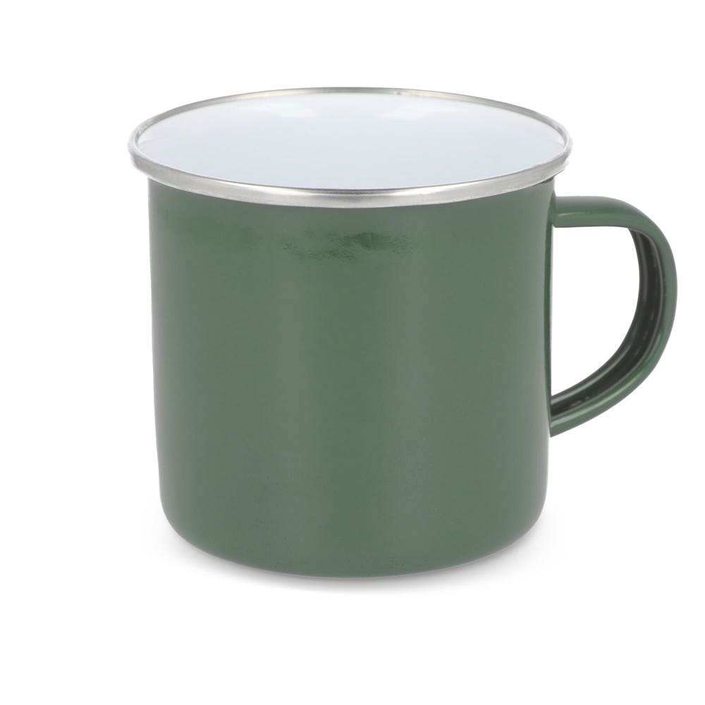 Emaille mok 350ml - met logo of onbedrukt bestellen - Olijfgroen