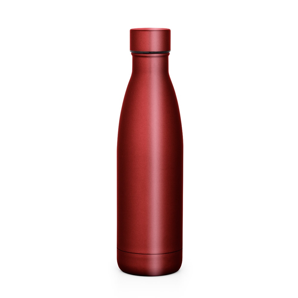 BUFFON. 500 mL roestvrij stalen thermosfles - met logo of onbedrukt bestellen - Rood