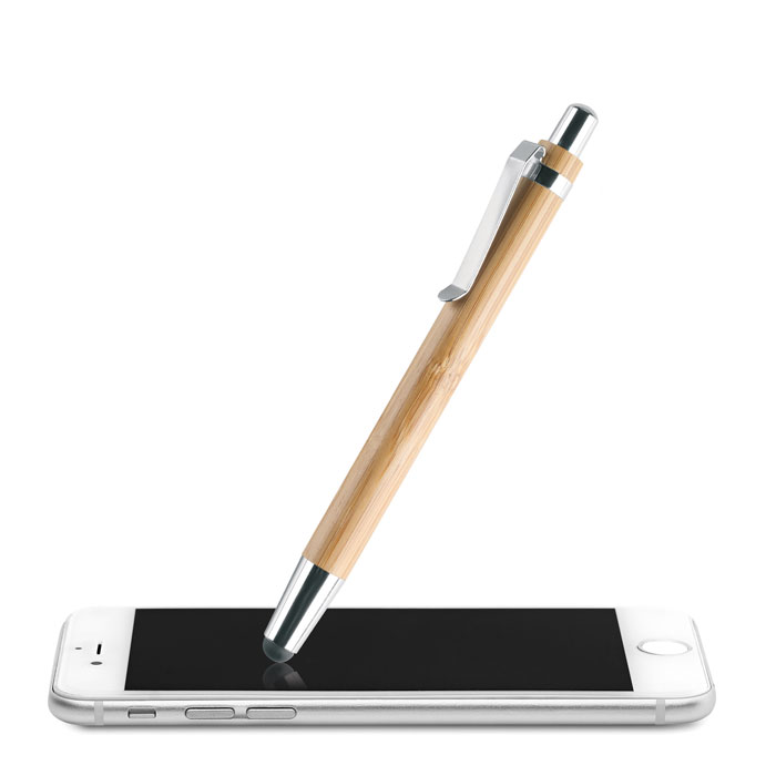 BYRON - Bamboe balpen met touch tip