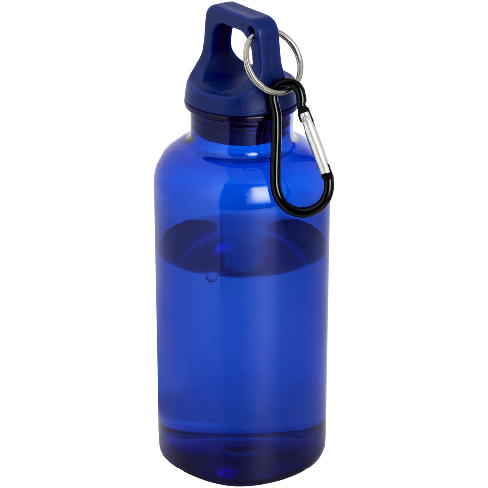 Oregon 400 ml waterfles van RCS-gecertificeerd gerecycled plastic met karabijnhaak - kopen of bedrukken - blauw