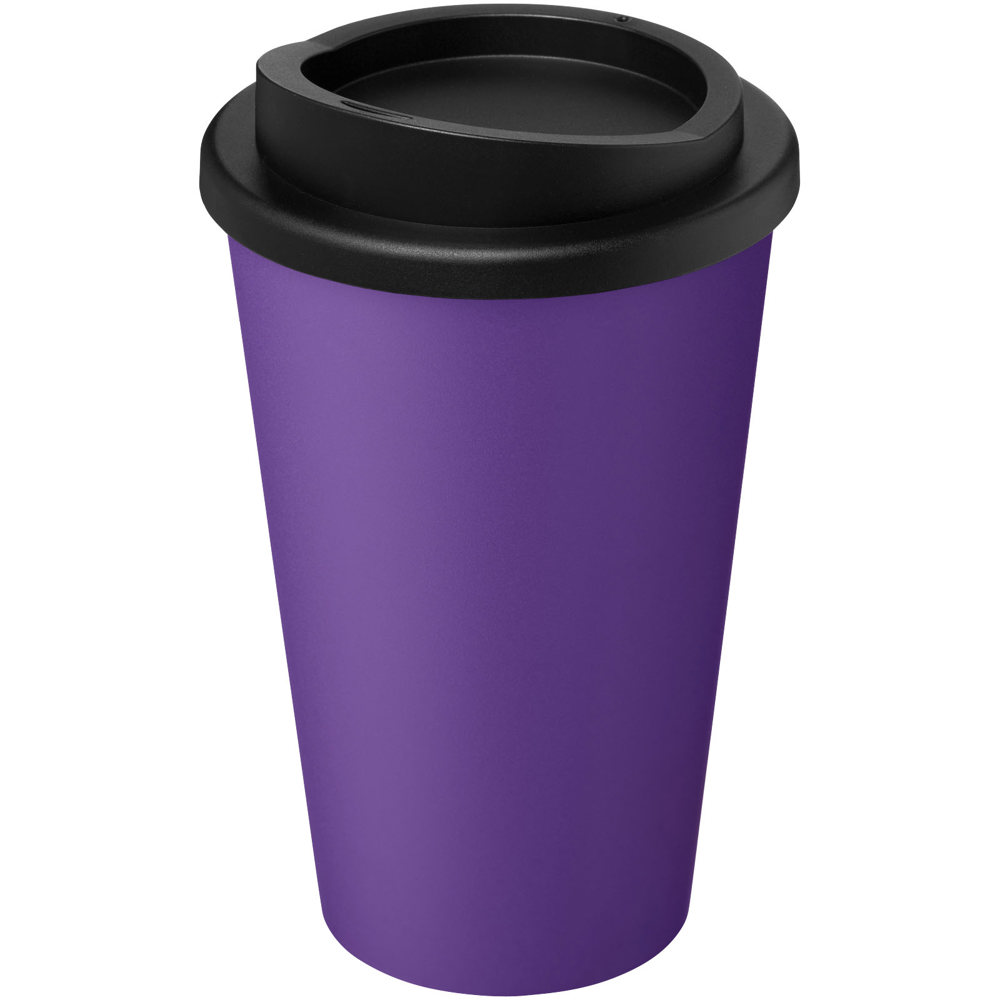 Gerecyclede americano® 350 ml geïsoleerde beker - voor bedrijven en relatiegeschenken - Paars, Zwart