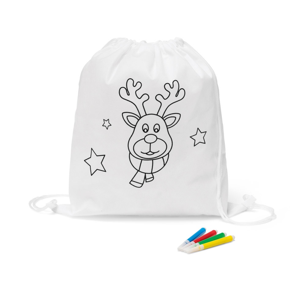 GLENCOE. Kinder drawstring tas om in te kleuren
