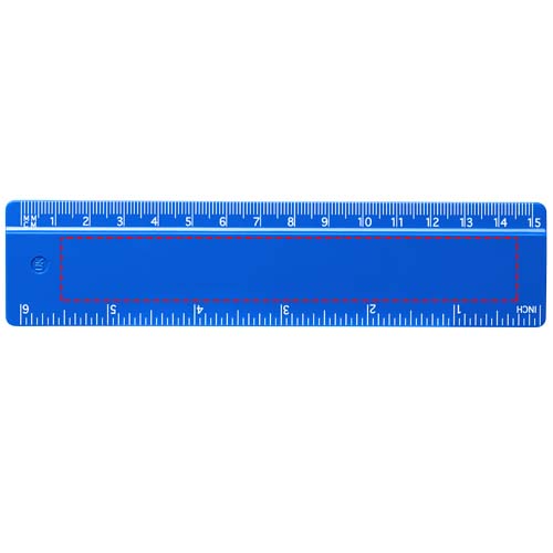 Refari liniaal van 15 cm van gerecycled plastic