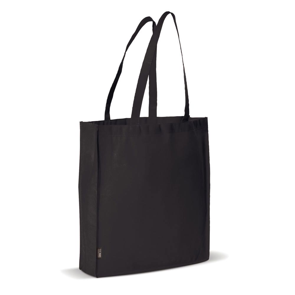Schoudertas non-woven 75g/m² - met logo of onbedrukt bestellen - Zwart