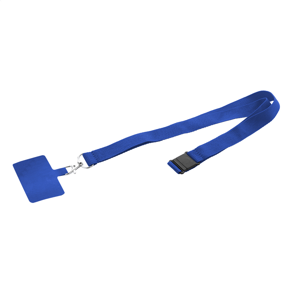 Revent Call - RPET mobiele houder lanyard - kopen of bedrukken - blauw