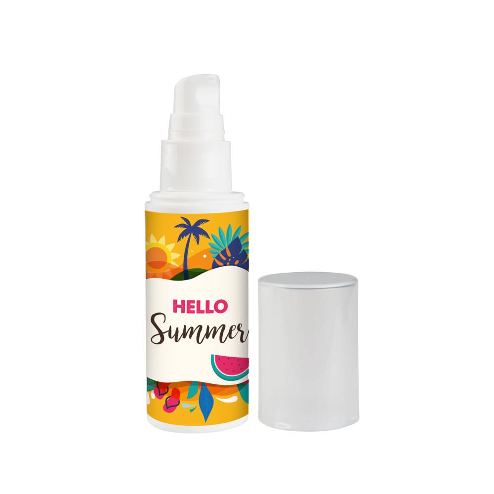 Zonnebrandcrème spf30 50 ml hervulbaar - bedrukt of onbedrukt verkrijgbaar