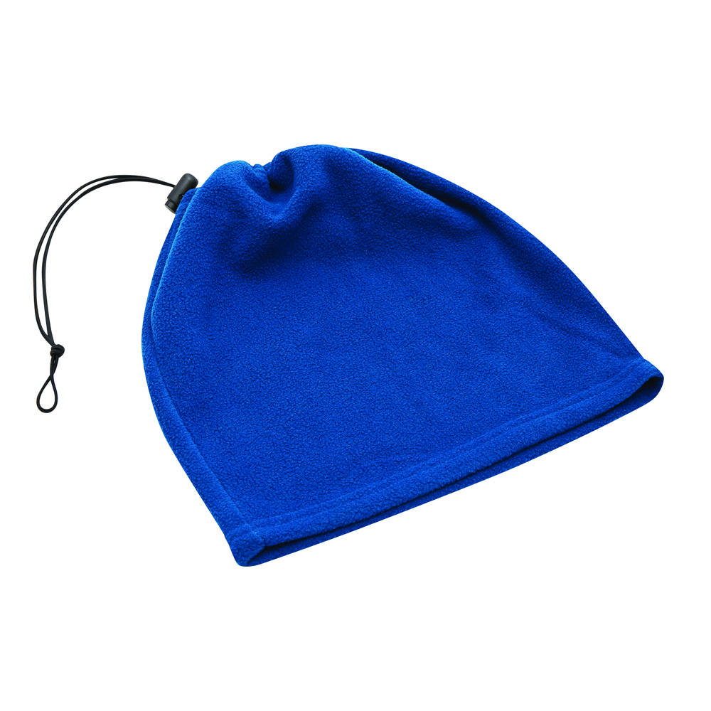 VARIOUS - Muts/ sjaalcombinatie van fleece - met logo of onbedrukt bestellen - petrol