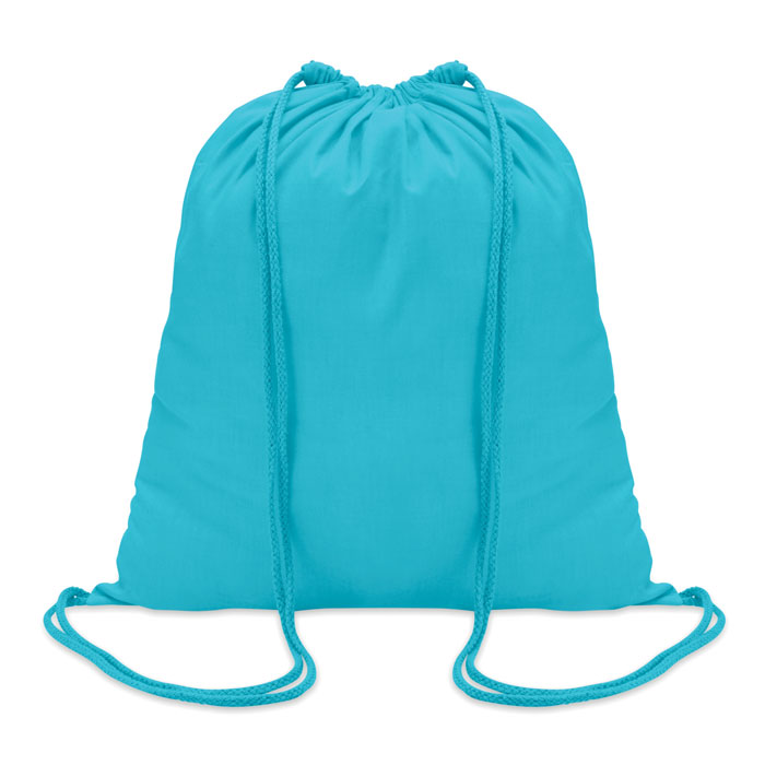 COLORED - Katoenen rugzak - bedrukt of onbedrukt verkrijgbaar - turquoise