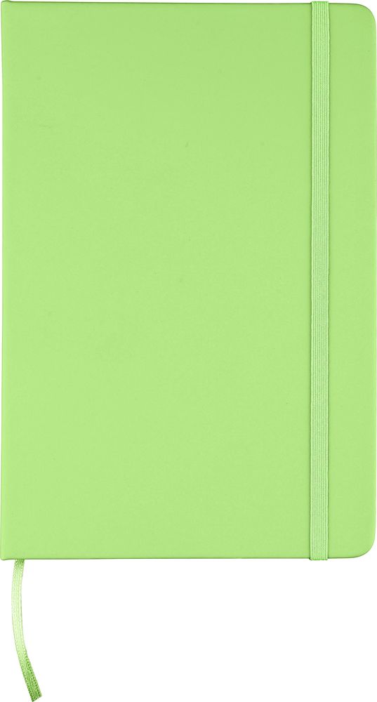Gerecyclede PU notitieboek Eva - met logo of onbedrukt bestellen - Lime