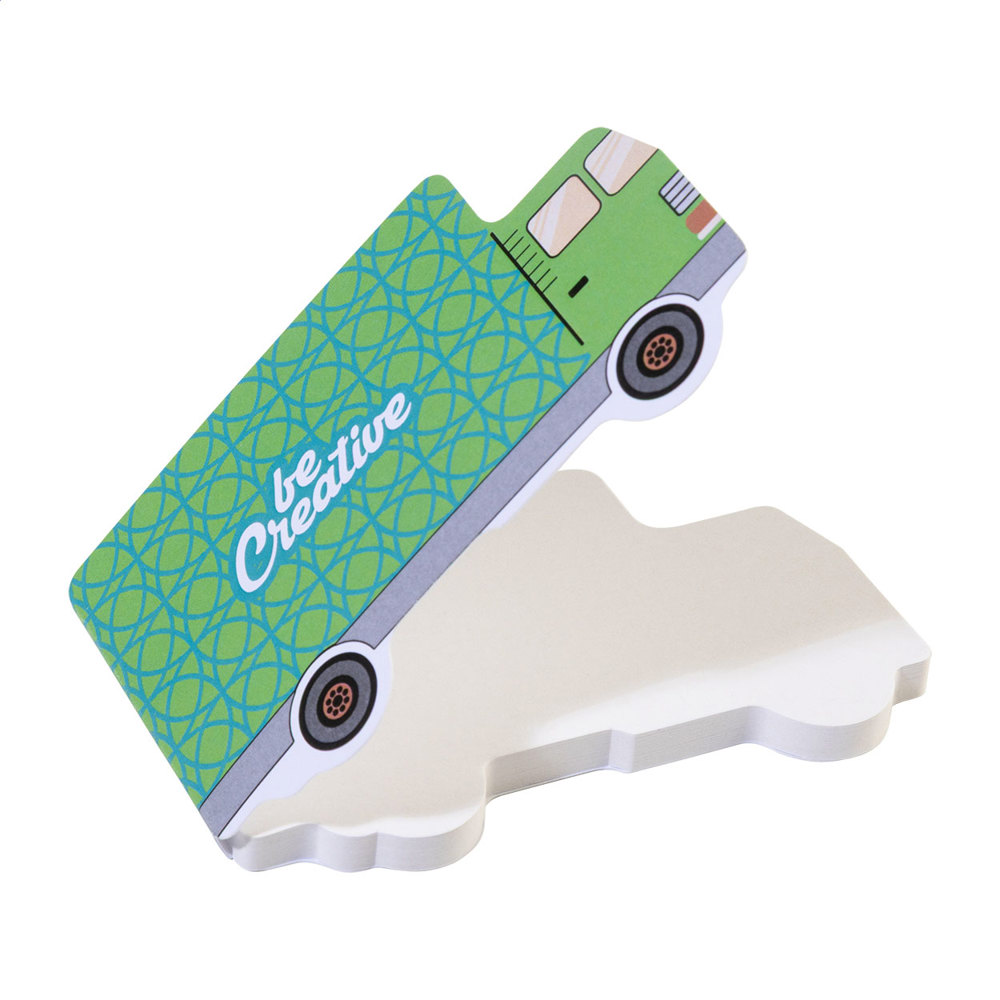 CreaStick Truck - custon made sticky notitieblok - voor bedrijven en relatiegeschenken