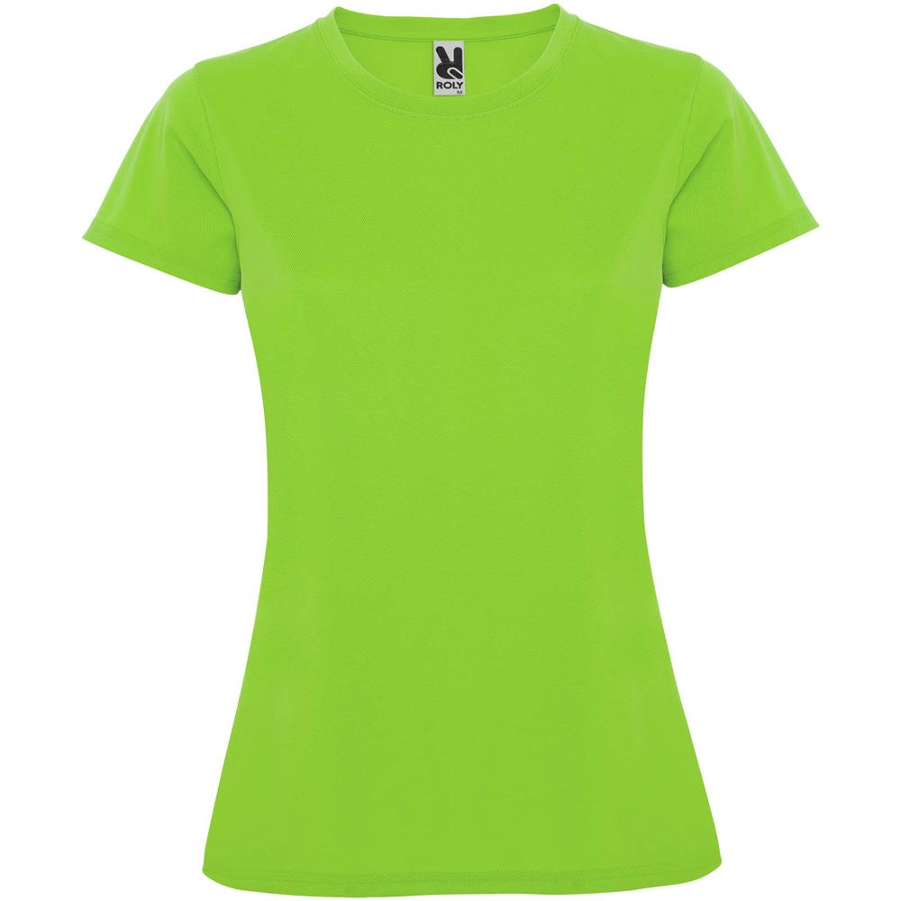 Montecarlo sportshirt met korte mouwen voor dames - bedrukt of onbedrukt verkrijgbaar - lime