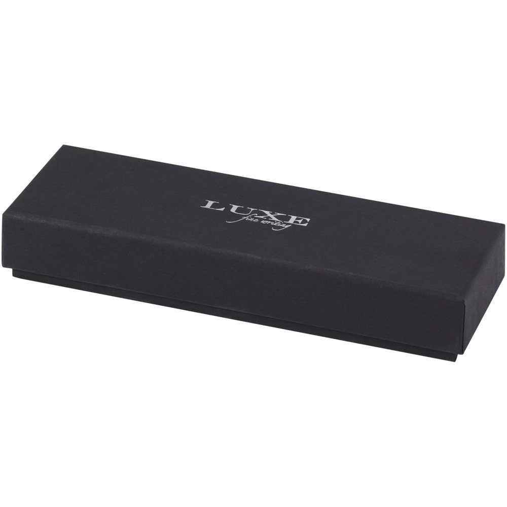 Lucetto cadeauset met balpen en rollerbalpen van gerecycled aluminium (zwarte inkt)