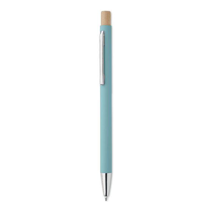 BERGAMO - Gerecyclede aluminium balpen - voor bedrijven en relatiegeschenken - Babyblauw
