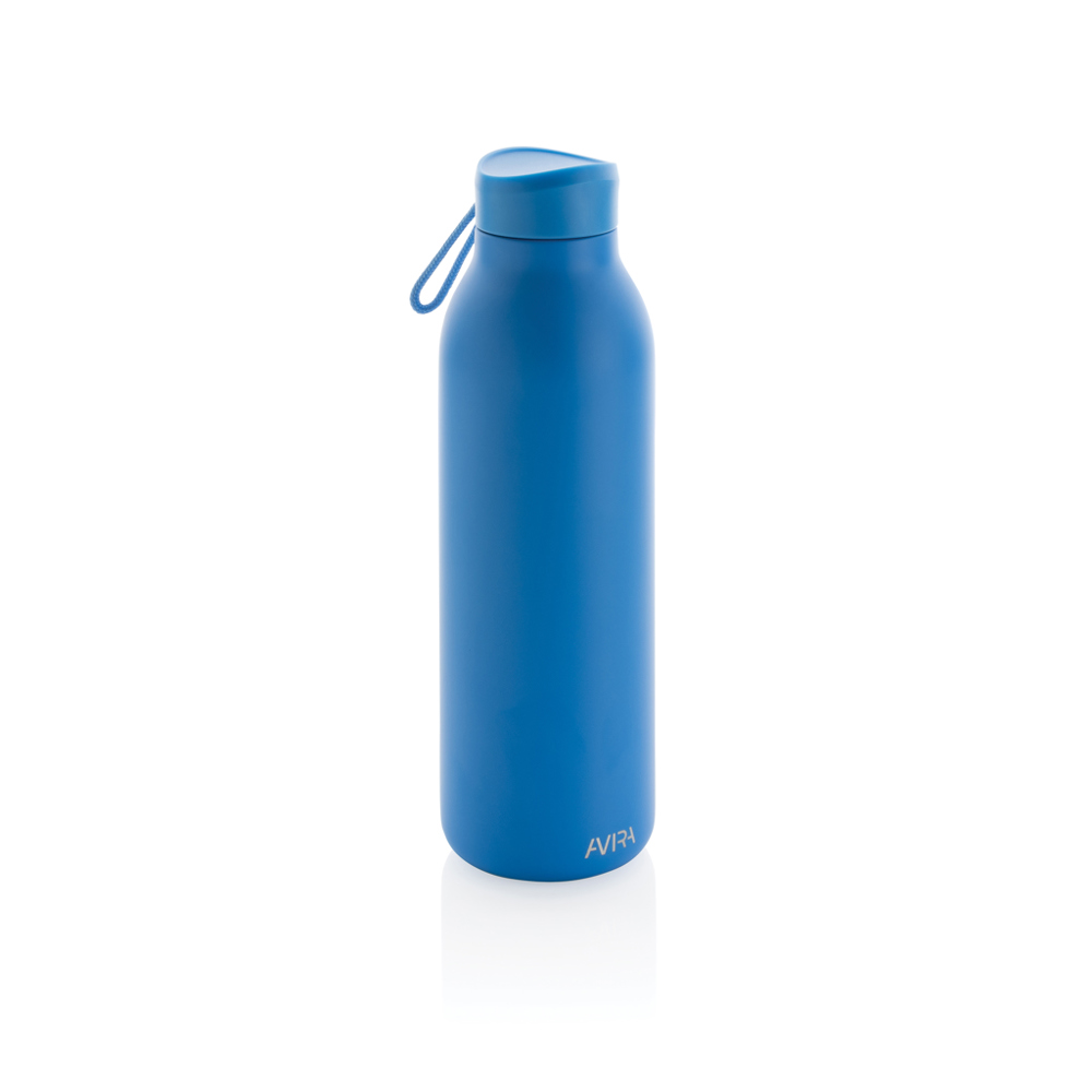 Avira Avior RCS gerecycled roestvrijstalen fles 500 ML - met logo of onbedrukt bestellen - blauw (± PMS 660C)
