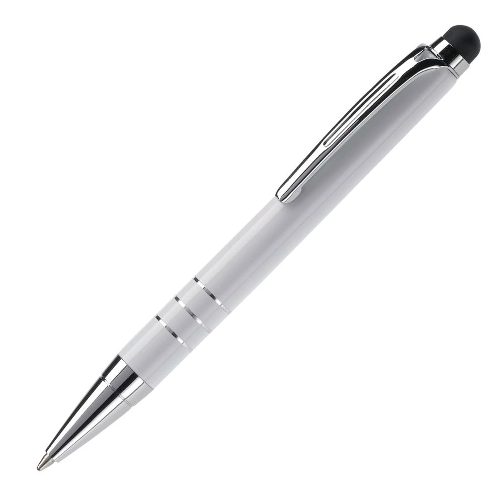 Balpen stylus metaal - voor bedrijven en relatiegeschenken - Wit