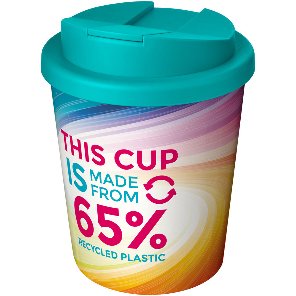 Brite-Americano® Espresso Eco 250 ml morsvrije geïsoleerde beker - voor bedrijven en relatiegeschenken - Aquablauw