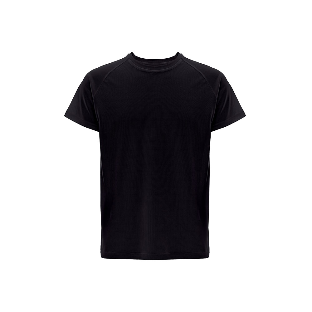 THC MOVE. Technisch T-shirt met korte mouwen in polyester - met logo of onbedrukt bestellen - zwart