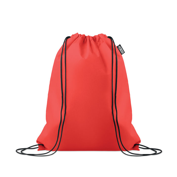 DAFFY RPET - RPET non-woven trekkoordtas - bedrukt of onbedrukt verkrijgbaar - Rood