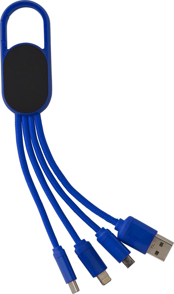 4-in-1 Laadkabel Idris - kopen of bedrukken - blauw