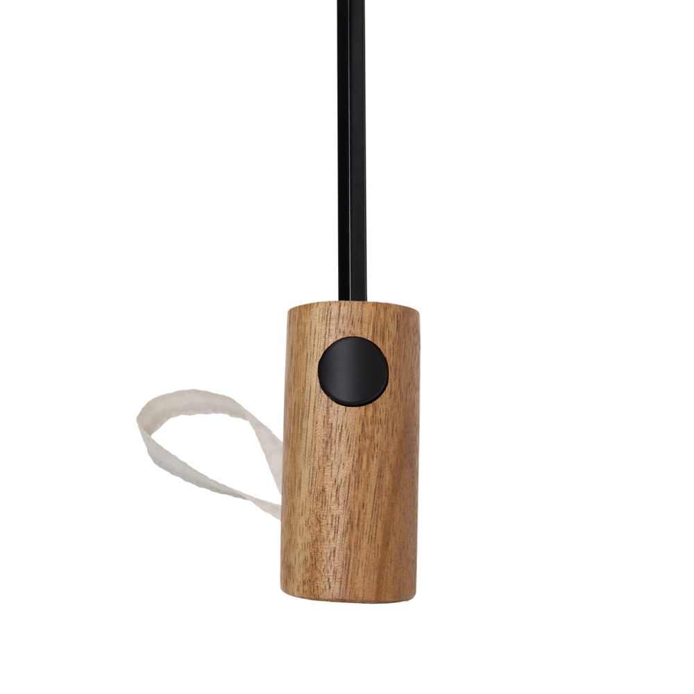 Kaycey 21" AWARE™ RPET Acaciahouten mini auto open paraplu