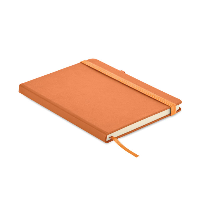 ARPU - Gerecycled PU A5 notitieboek - bedrukt of onbedrukt verkrijgbaar - oranje