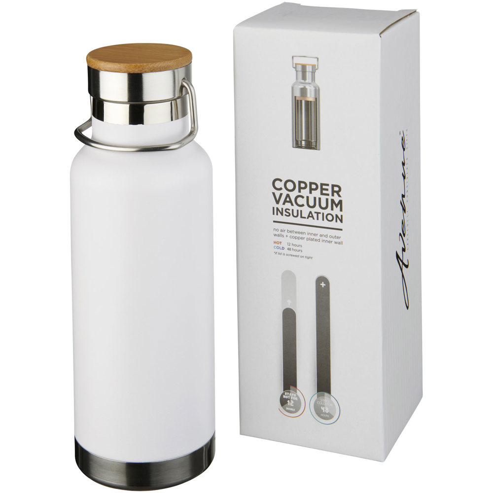 Thor 480 ml koper vacuüm geïsoleerde drinkfles - met logo of onbedrukt bestellen - Wit