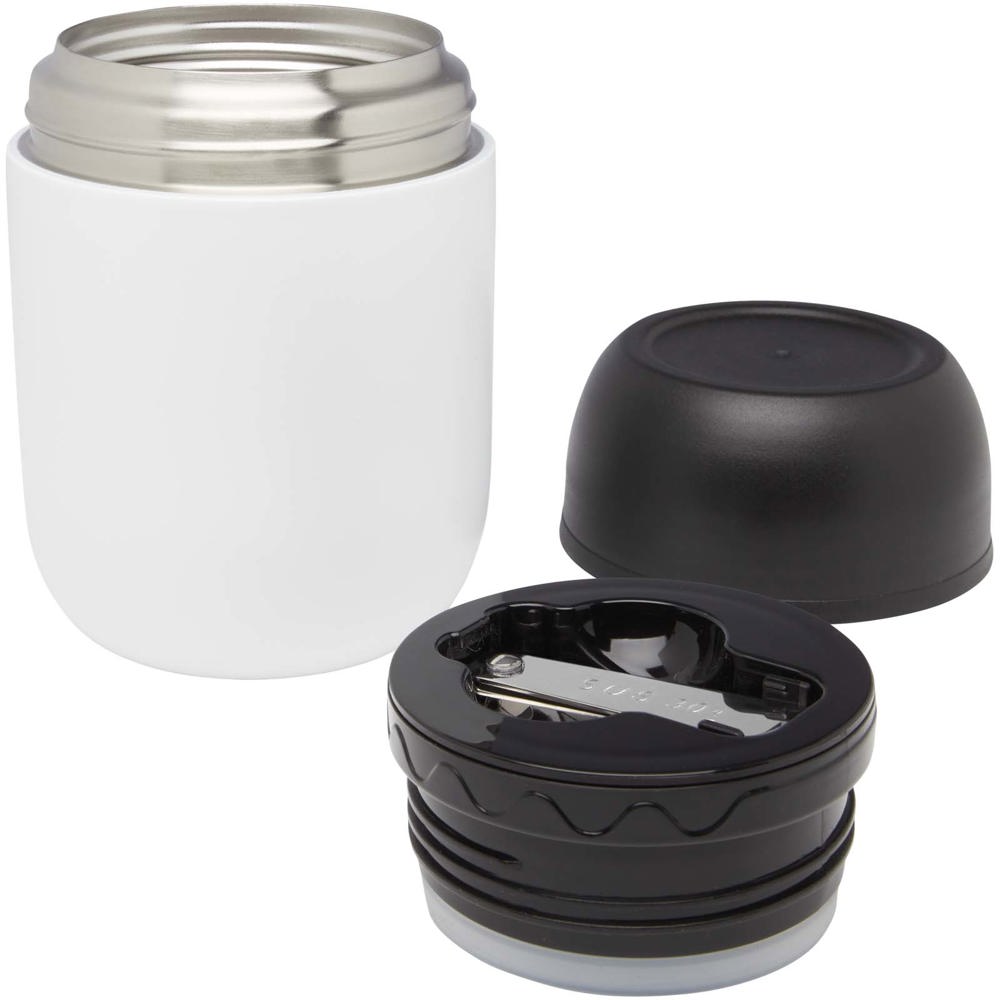 Supo 480 ml dubbelwandige lunchpot van gerecycled roestvrij staal met opvouwbare lepel