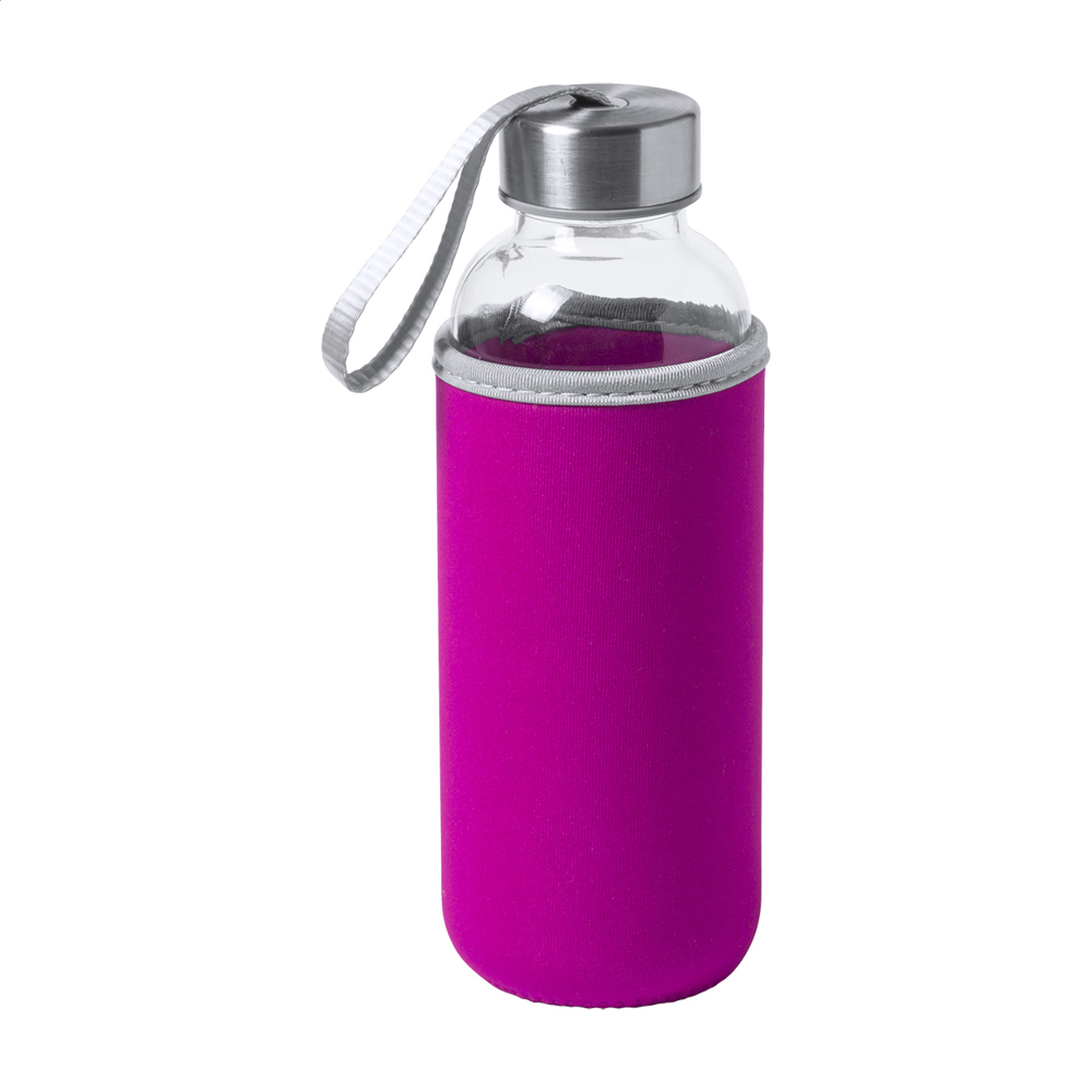 Ganga - glazen fles - met logo of onbedrukt bestellen - Fuchsia