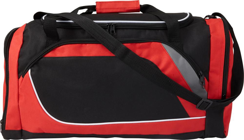 Polyester (600D) sporttas Ren - bedrukt of onbedrukt verkrijgbaar - rood
