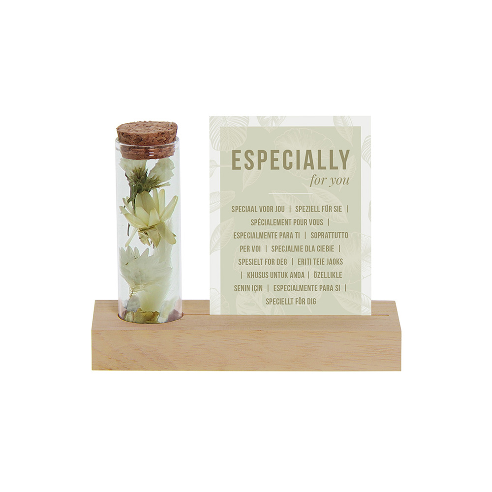 Dried Flowers - Cardholder & tube - met logo of onbedrukt bestellen - wit