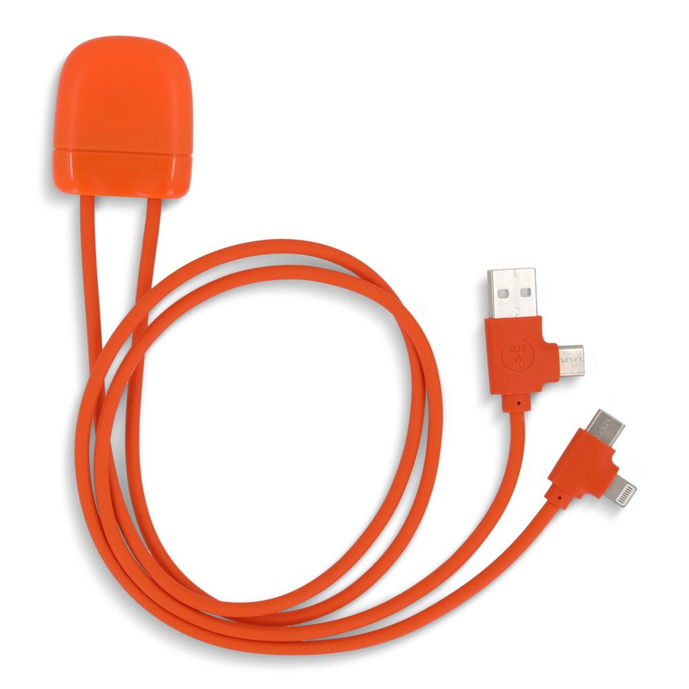 Xoopar Ice-C Charging cable - kopen of bedrukken - Oranje