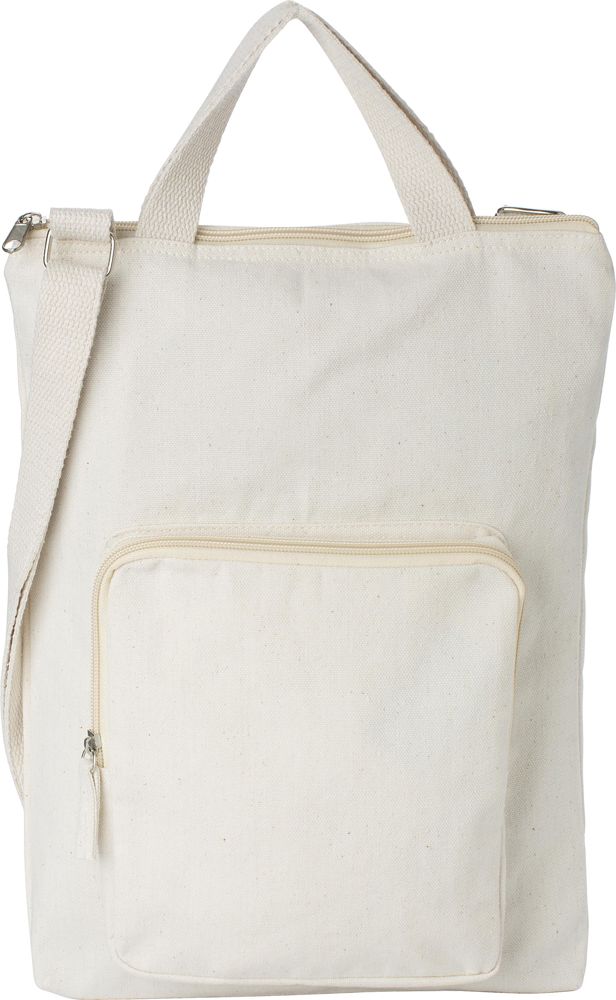 Katoenen (340 g/m2) laptoptas Iker - met logo of onbedrukt bestellen - khaki (écru)