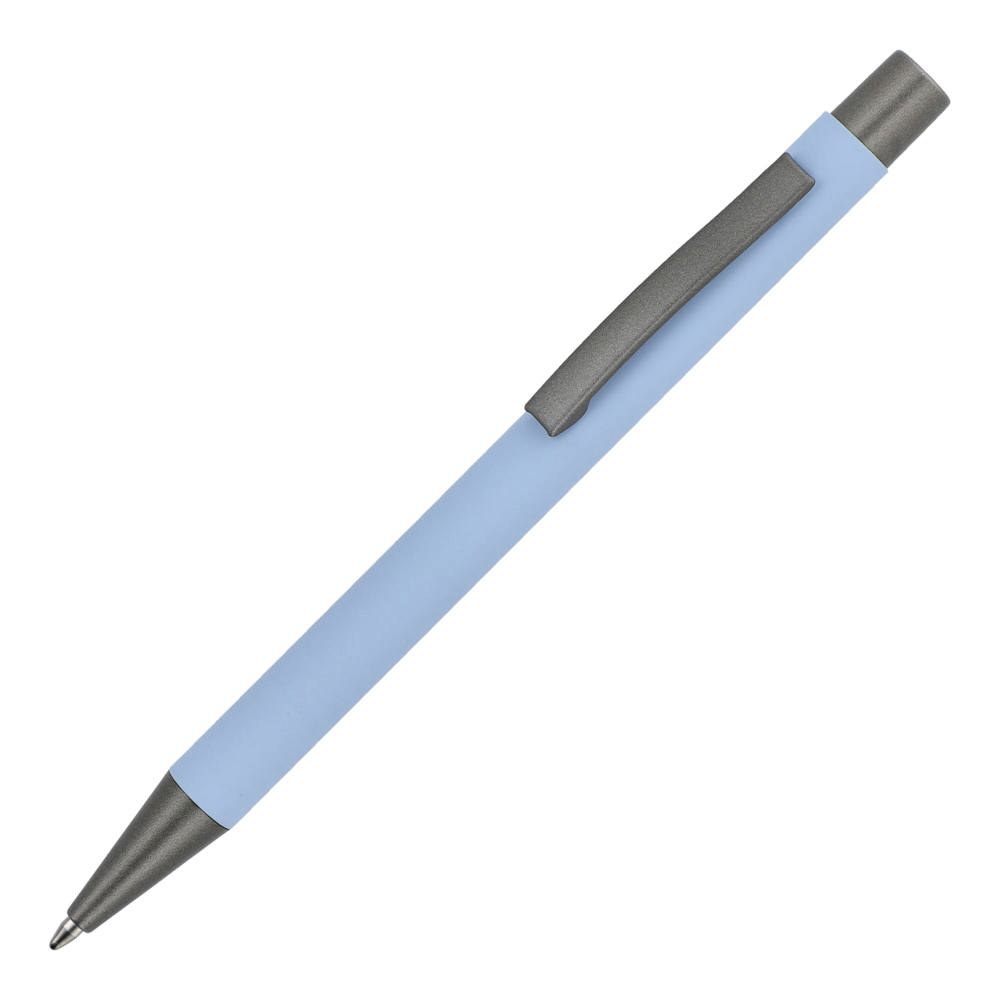 Balpen New York soft touch - bedrukt of onbedrukt verkrijgbaar - Pastel blauw