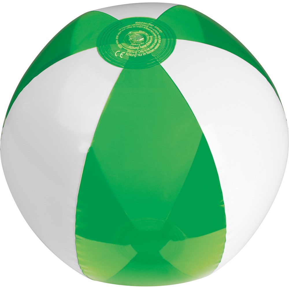 Strandbal bicolor - met logo of onbedrukt bestellen - Groen
